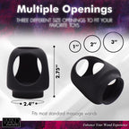 Wand Essentials Strap Cap Wand Harness For Dildos, Black, (Ae137)