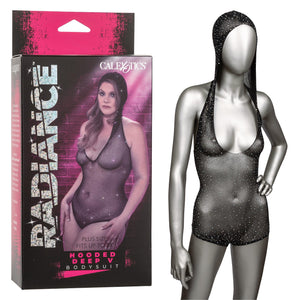 Radiance Plus Size Hooded Deep V Body Suit