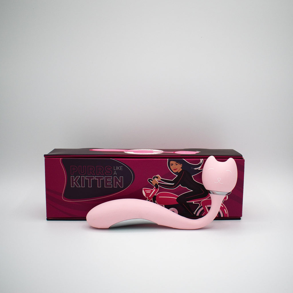 Like A Kitten Purrs Like A Kitten Vibrator Wand Dildo Massager for Clitoral Vaginal G-Spot Anal, Adult Sex Toy, 10 Vibrations