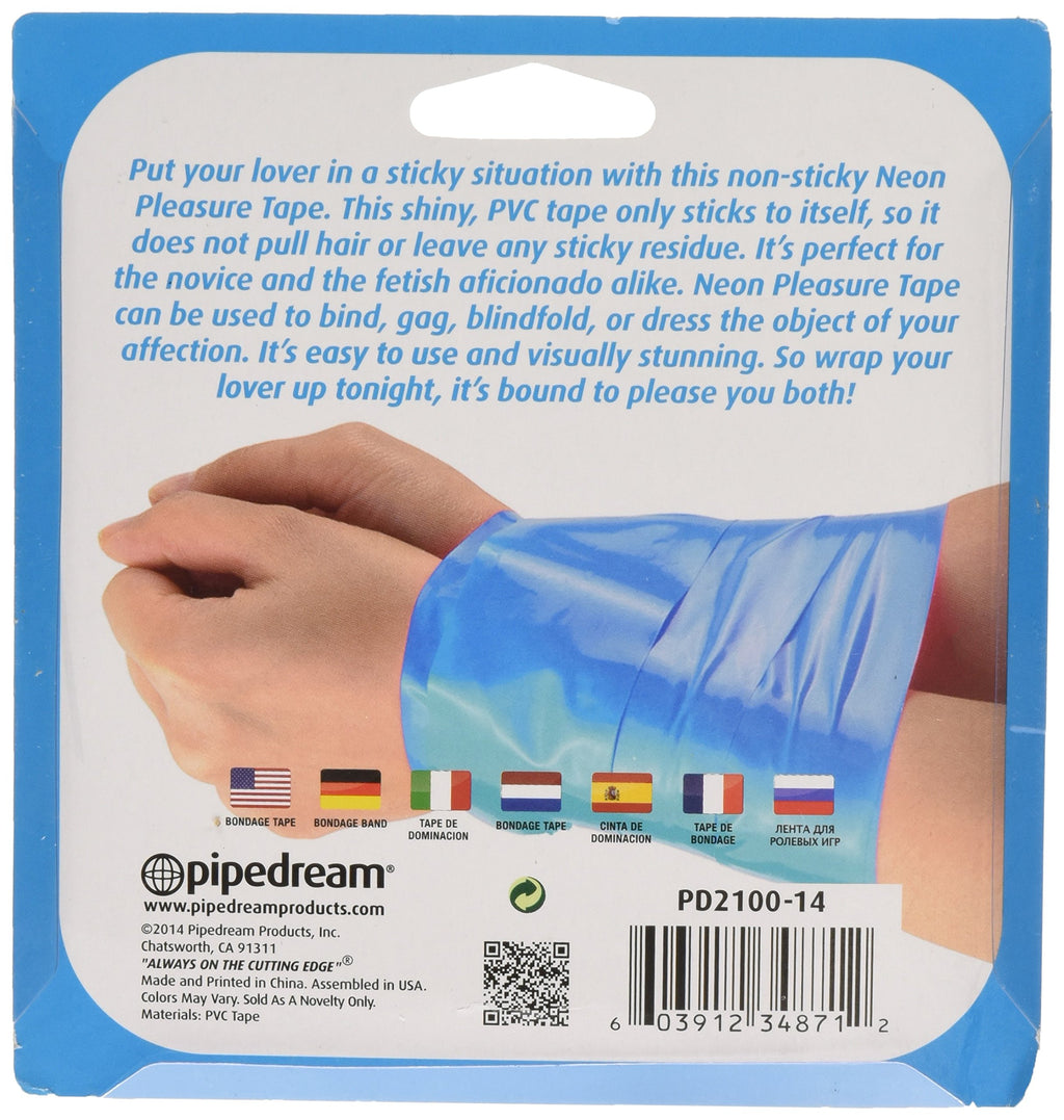 Pipedream Neon Bondage Tape, Blue