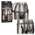 CalExotics Her Royal Harness The Regal Duchess Crotchless Dildo Harness with 3 Rings Set - Pewter
