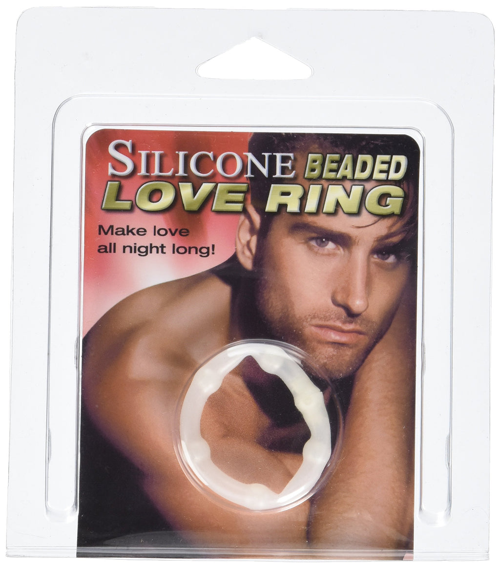 Pipedream Silicone Beaded Love Ring  Clear