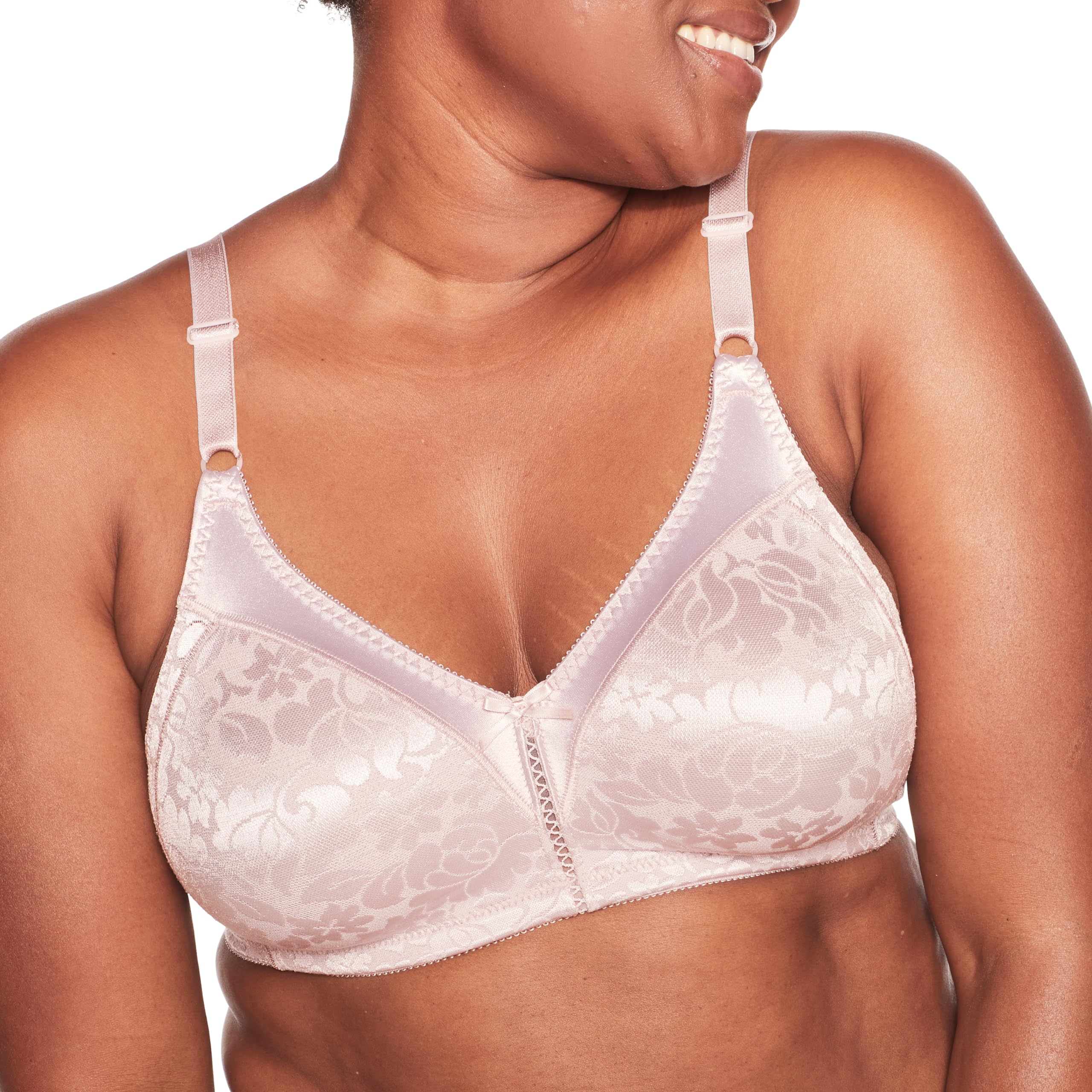 Bali Womens Double Support Spa Closure Wirefree Bra DF3372, Gloss, 42D