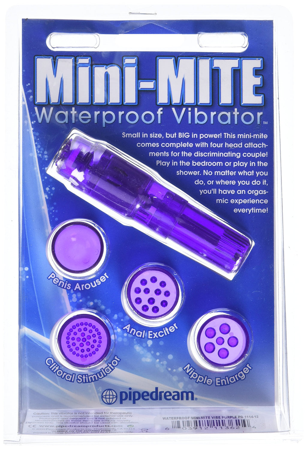 Pipedream Mini-Mite Waterproof Mini Vibrator, Purple