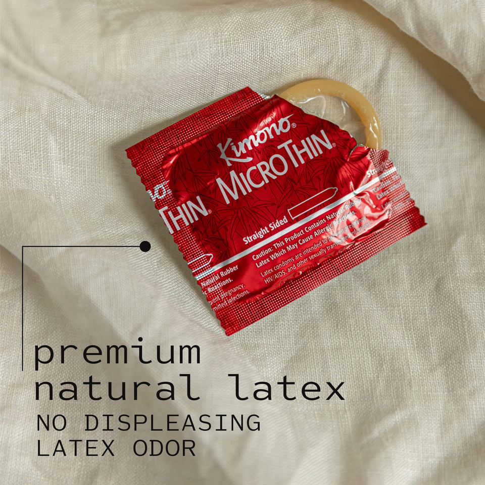 Kimono Microthin 'Barely There' Condoms, Sensitive Latex, Our Thinnest Condom, 3 Count