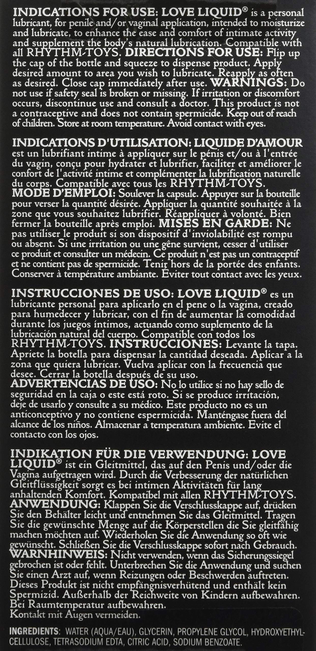 Kama Sutra Premium Sensual Lubricant, Classic Love Liquid, Unscented, Water-Based, Men, Women, Couples, Latex-Condom-Safe, Non-s