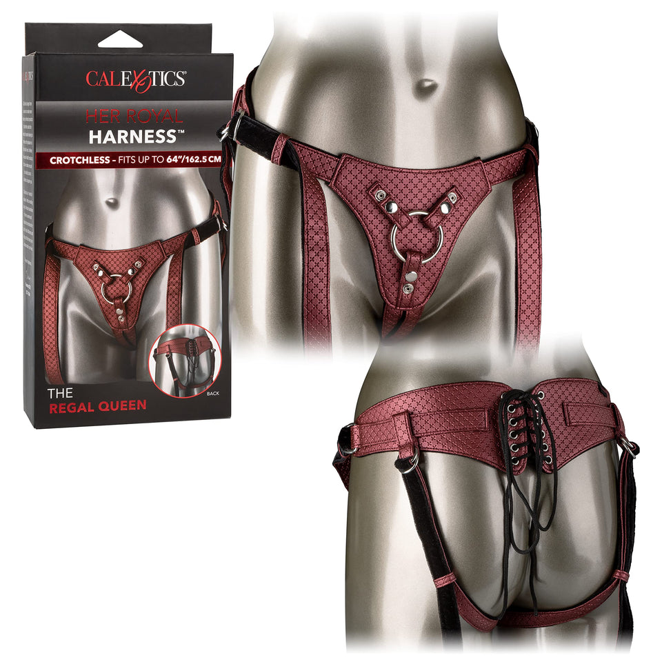 Calexotics Her Royal Harness The Regal Queen Adjustable Designer Bdsm Probe Strap On Thong Harness Sex Toy Lingerie For Couples 
