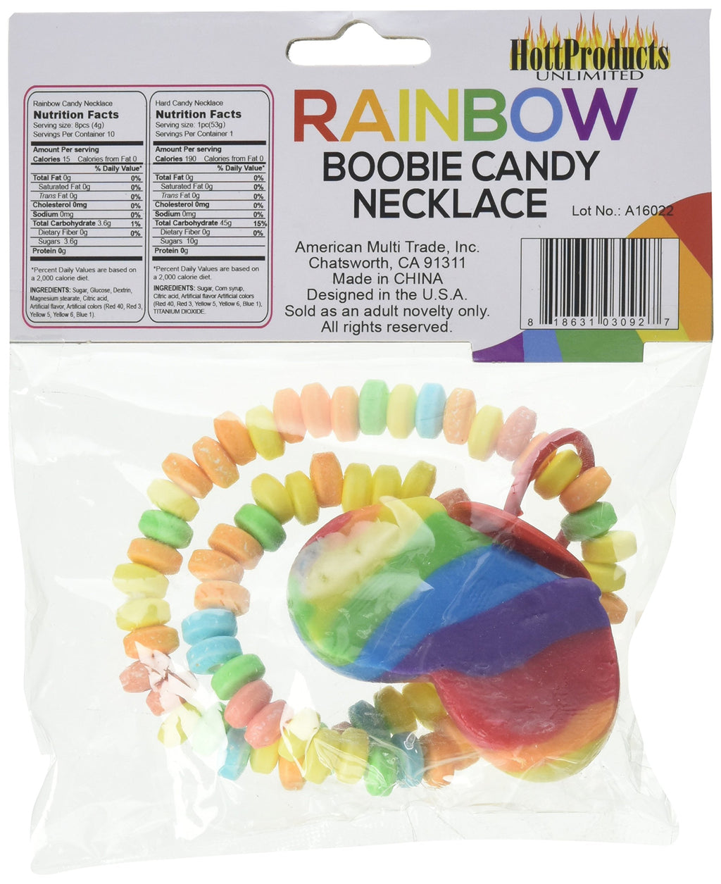 Rainbow Boobie Candy Necklace