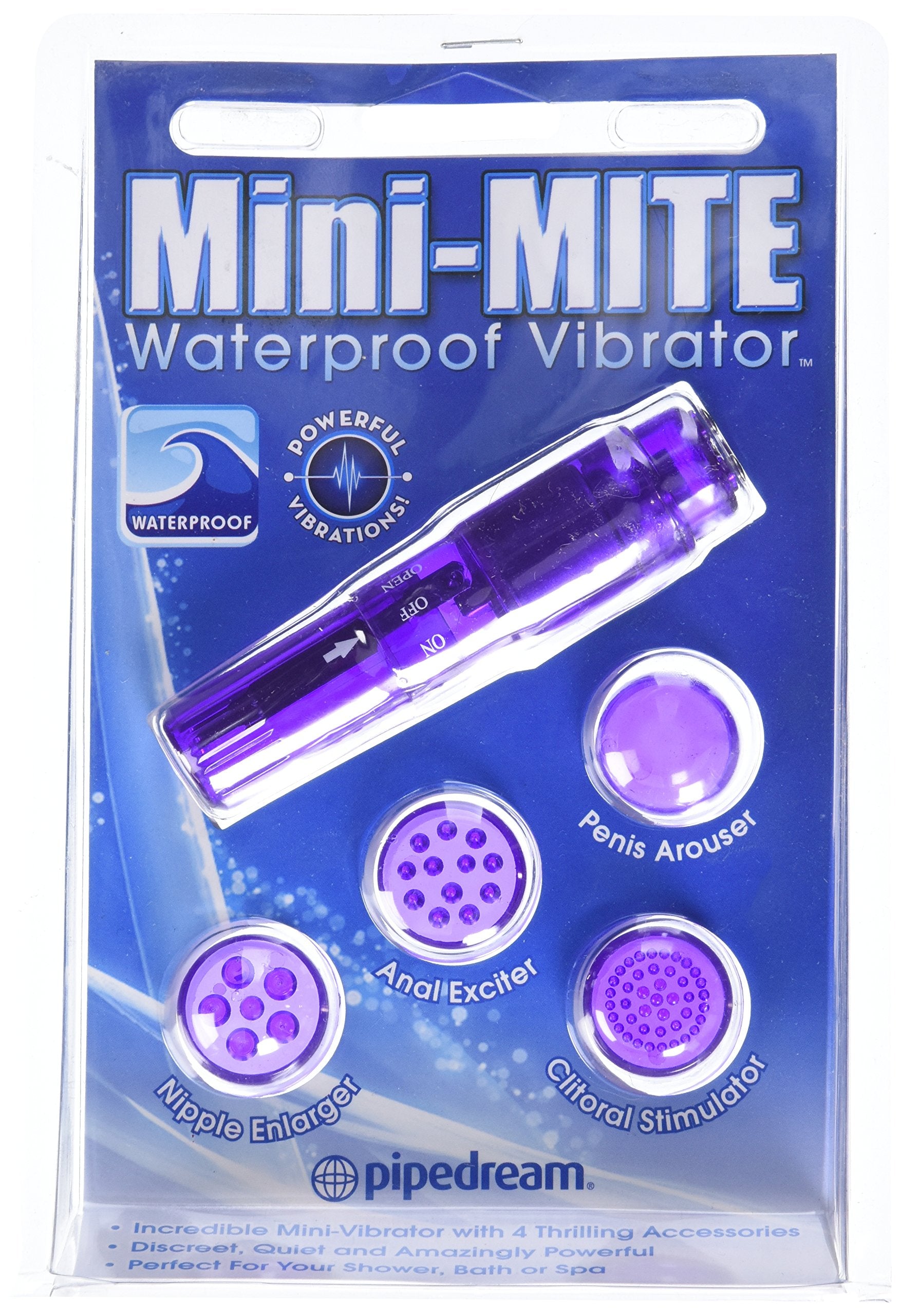 Pipedream Mini-Mite Waterproof Mini Vibrator, Purple