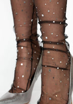 Stars And Moons Embellished Sh - O/S / Black