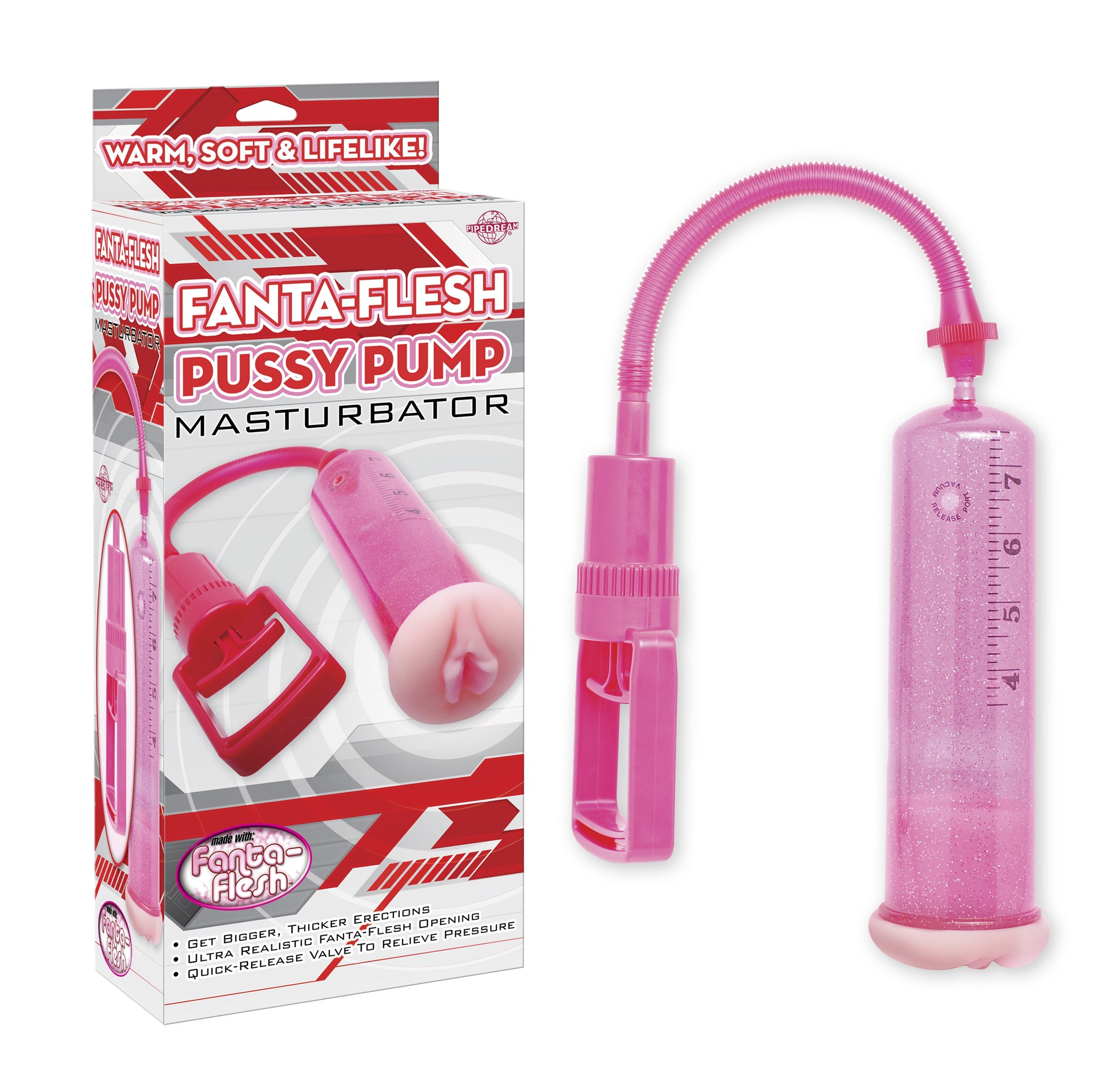 Pipedream Fanta Flesh Pussy Pump Masturbator, Pink