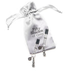 Fifty Shades Of Grey The Pinch Nipple Clamps - Adjustable Weight Metal Nipple Clamps For Sex Pleasure - Silicone Coated Clip - Includes Satin Bag - Silver