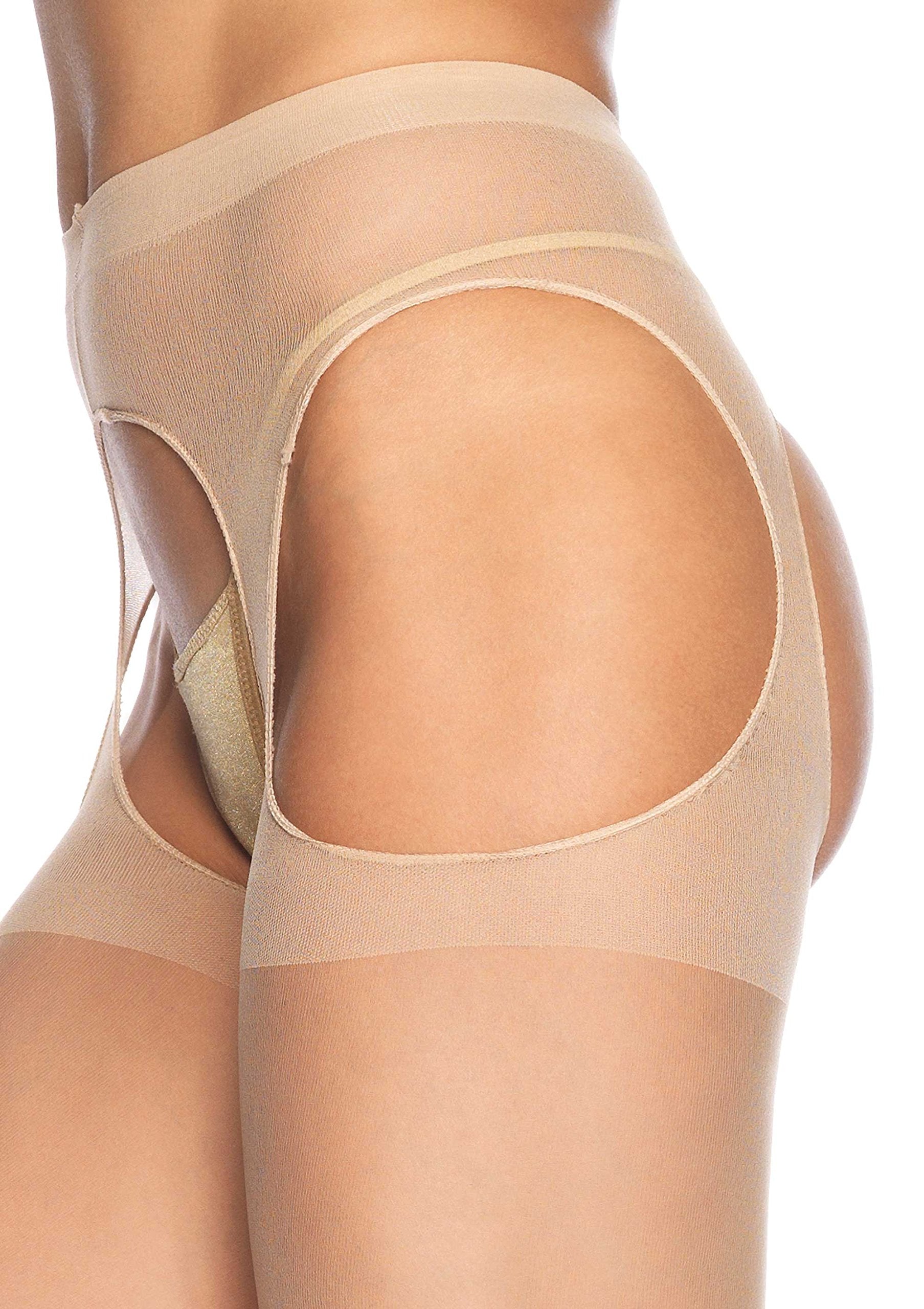 SHEER SUSPENDER PANTYHOSE O/S