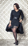 Kixies Lois Black With Back Seam Size D