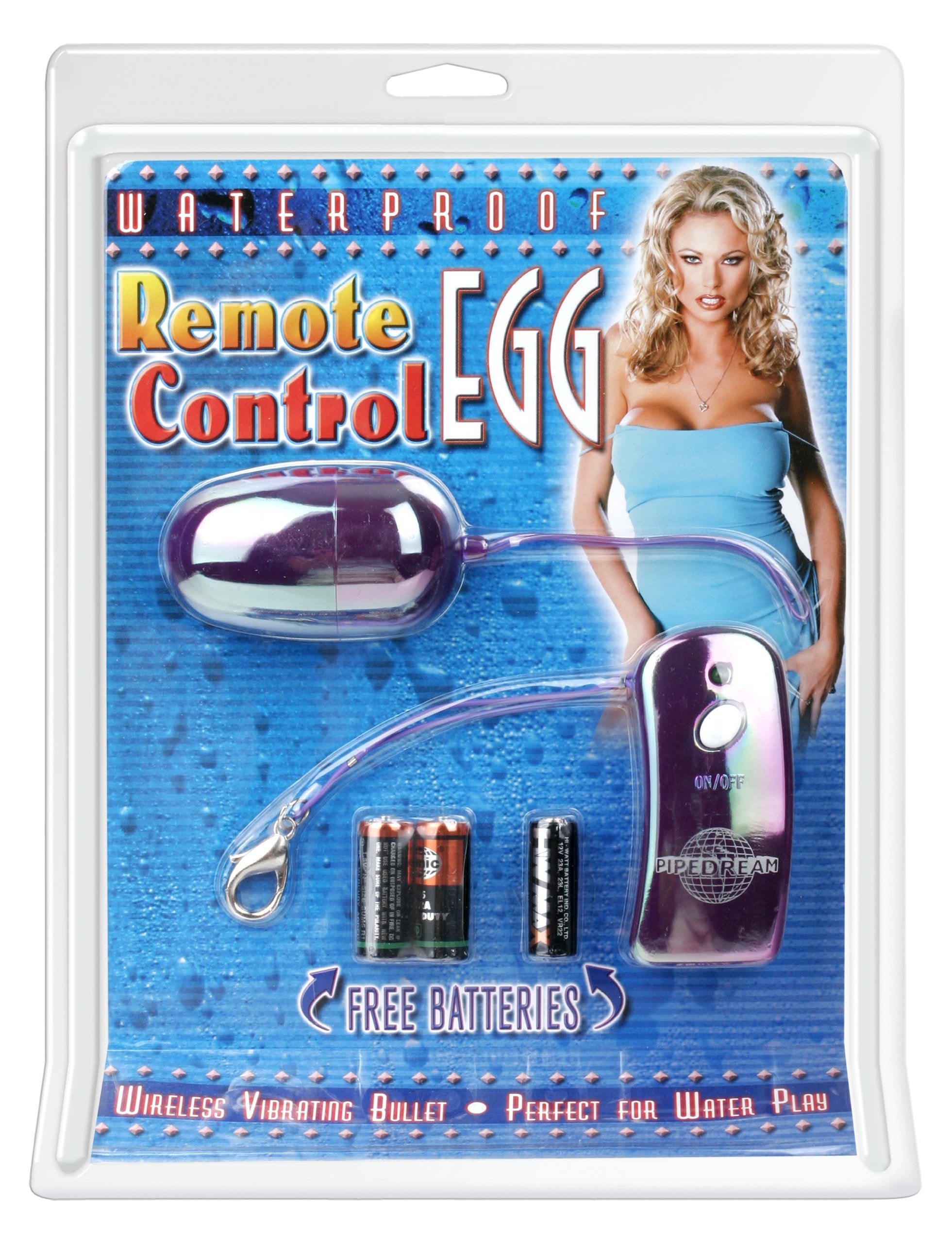 Pipedream Waterproof Remote Control Egg, Purple