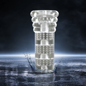 Blush M For Men All In - #1 Bestselling Pocket Pussy Masturbator - Ultra Soft Male Masturbation Stroker - Ribbed & Multi Textured, Multi Chamber For Ultimate Pleasure - Male Sex Toy For Guys - Clear