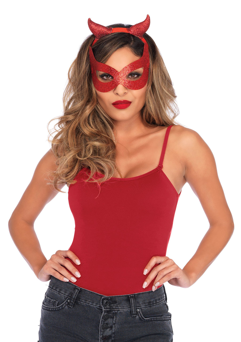 Sequin devil horns