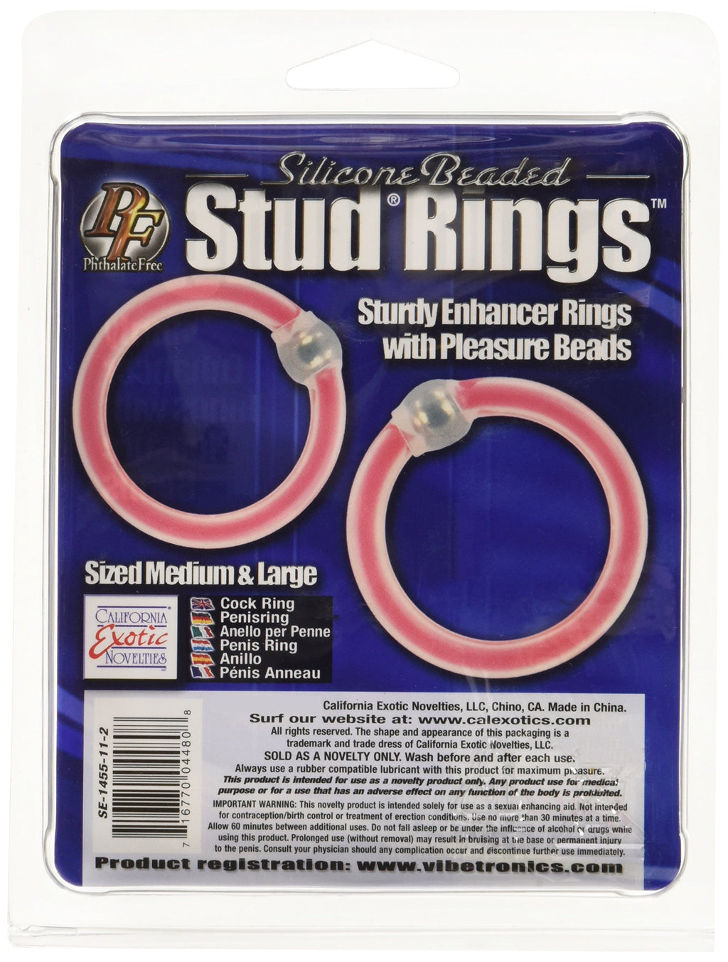 California Exotics Silicone Beaded Stud Ring