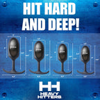 HEAVY HITTERS Premium Silicone Weighted Anal Plug - Extra Large, Black