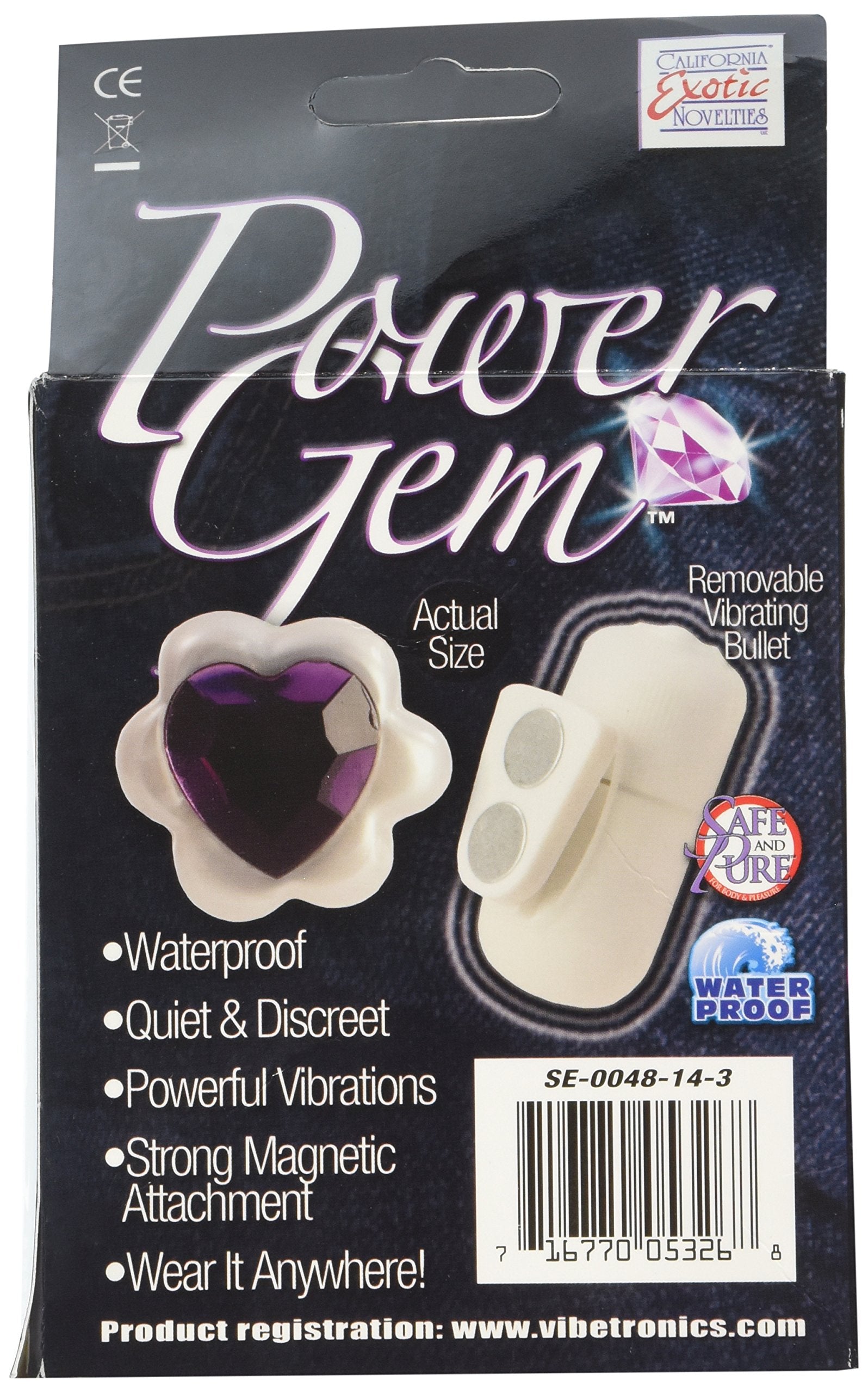 California Exotics Power Gem Magnetic Tickler, Sapphire
