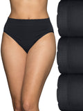 Vanity Fair Womens No Pinch No Show Seamless Underwear, Hi Cut - 3 Pack - Black/Black/Black, 7