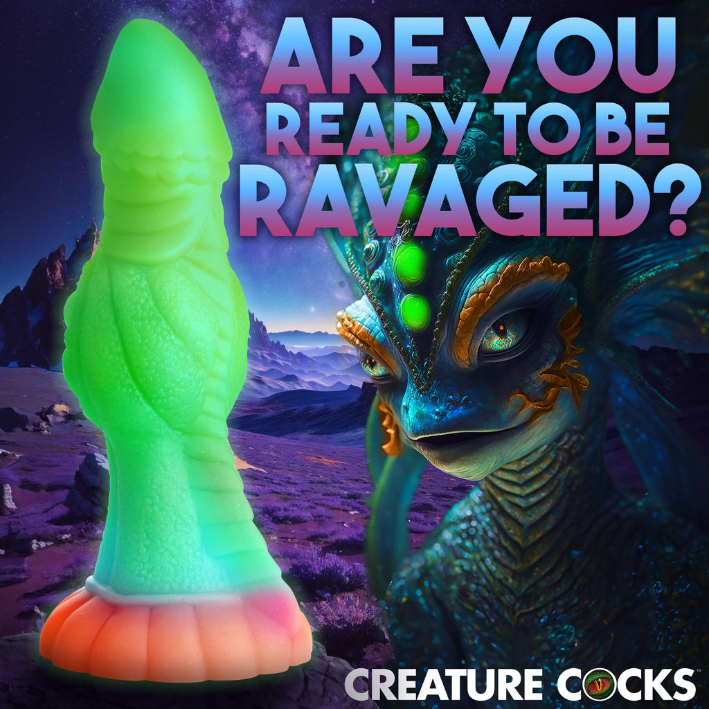 Creature Cocks Galactic Cock Alien Glow In The Dark Dildo