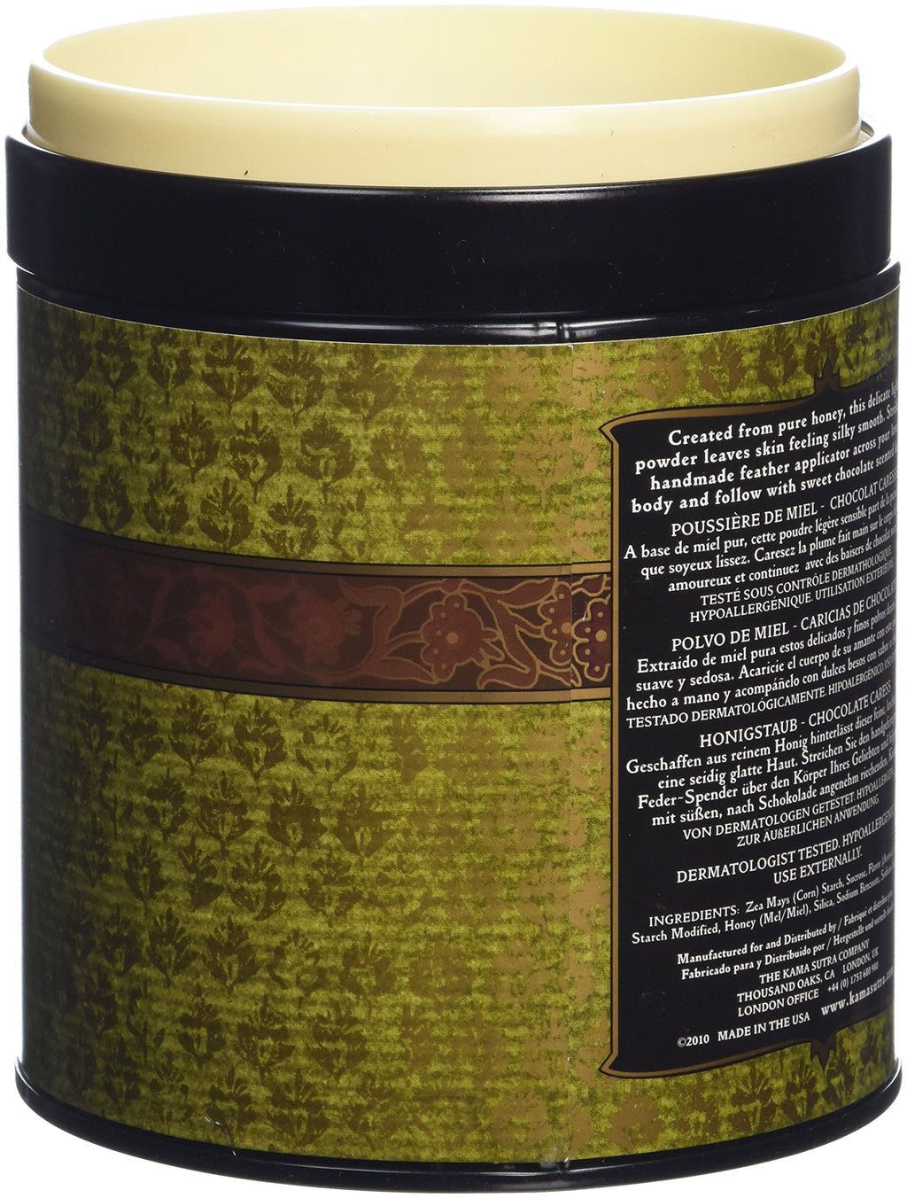 Kama Sutra Honey Dust Chocolate Caress Kissable Body Powder 8 Oz, 8 Ounce