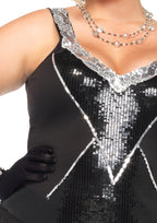 2Pc.Glamour Flapper,Sequin And