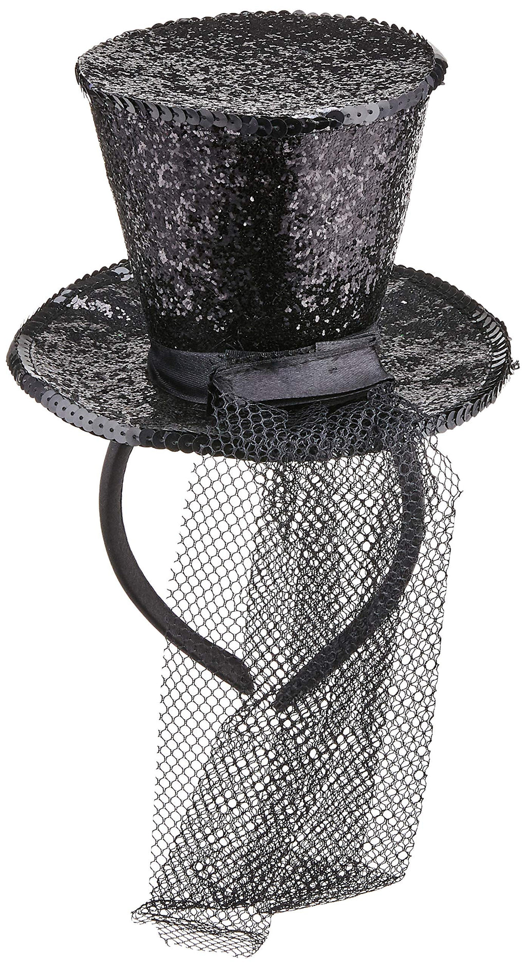 Mini Top Hat On Headband - Black