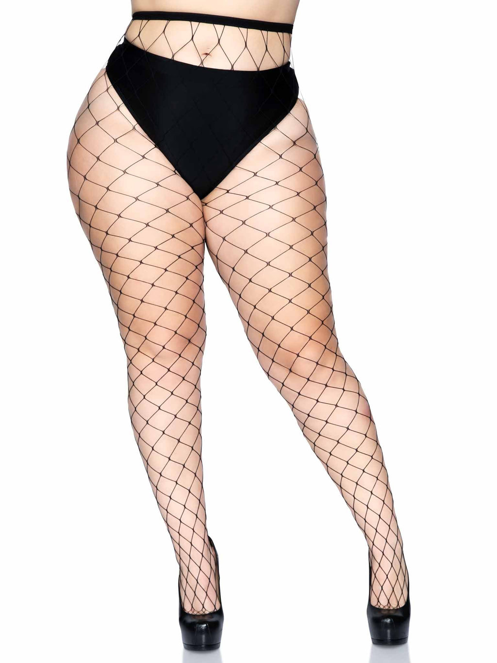 Plus Size Fence Net Tights