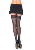 Stay up micro net thigh highs