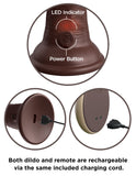 King Cock Elite 7 In Vibrating Dual Density Brown