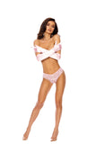 Lace Panty With Open Crotch - Large/Xlarge - Baby  Pink