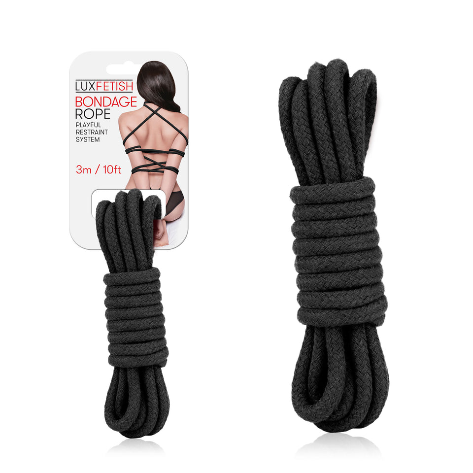 Sexy Bondage Rope 3M / 10Ft - Black