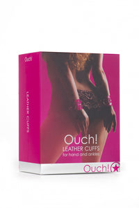 Leather Cuffs Pink
