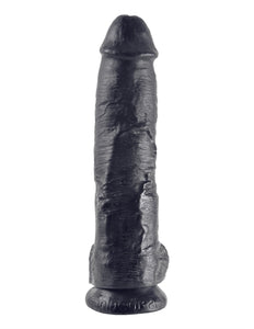 King Cock 10Inch Cock With Balls  Black