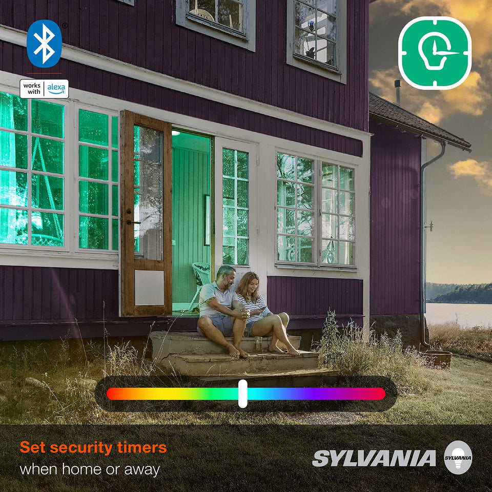 Sylvania Bluetooth Mesh Led Smart Light Bulb, One Touch Set Up, Br30 65W Replacement, E26, Rgbw Full Color & Adjustable White, W