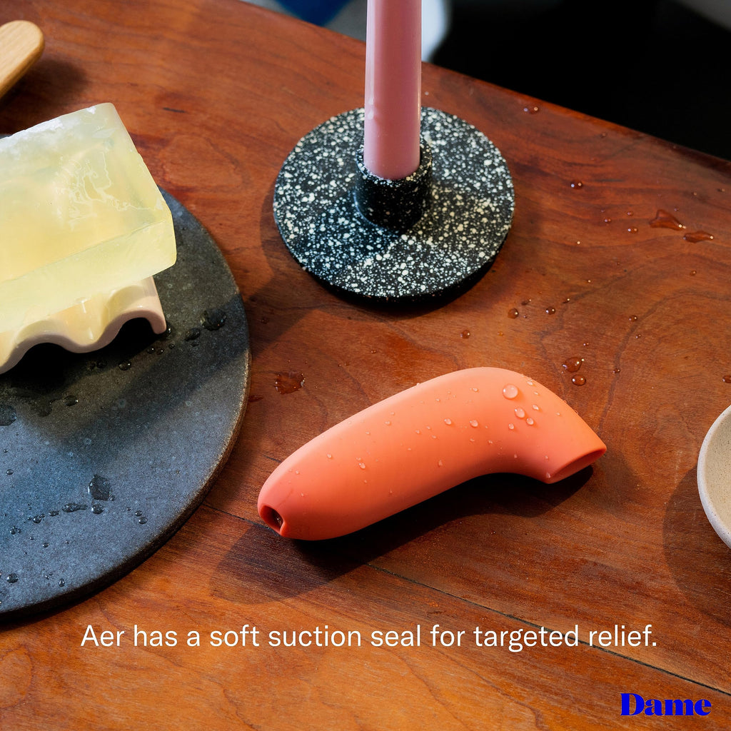 Dame Products Aer Suction Massager For Women - 5 Intensity Levels, 5 Pattern Modes - Soft Seal Of Suction With Pulses Of Air Rel