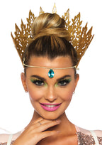 Leg Avenue Glitter die cut crown with jew Gold Color
