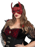 Rhinestone devil mask.
