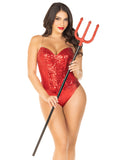 Detachable rhinestone pitch fork.