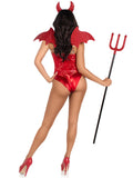 2 PC Devil Kit, includes rhinestone devil wings and horn headband.