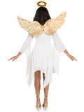 2 PC Metallic angel wings and tinsel halo headband.