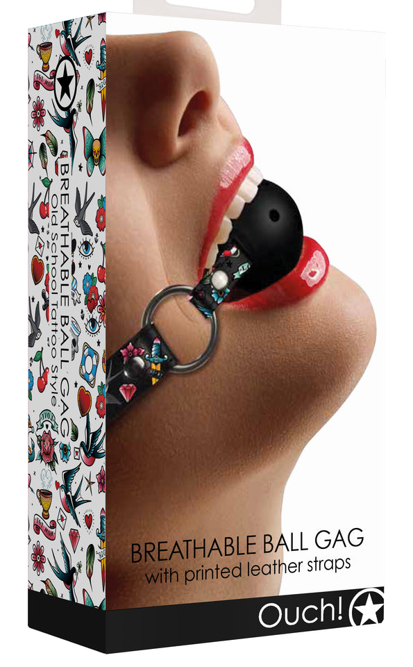 Old School Tattoo Breathable Ball Gag