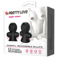 Pretty Love Rechargeable Nipple Suckers-Black