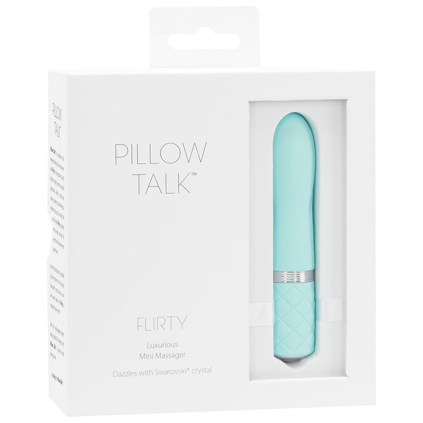 Pillow Talk Flirty Mini Massager-Teal 4.25''