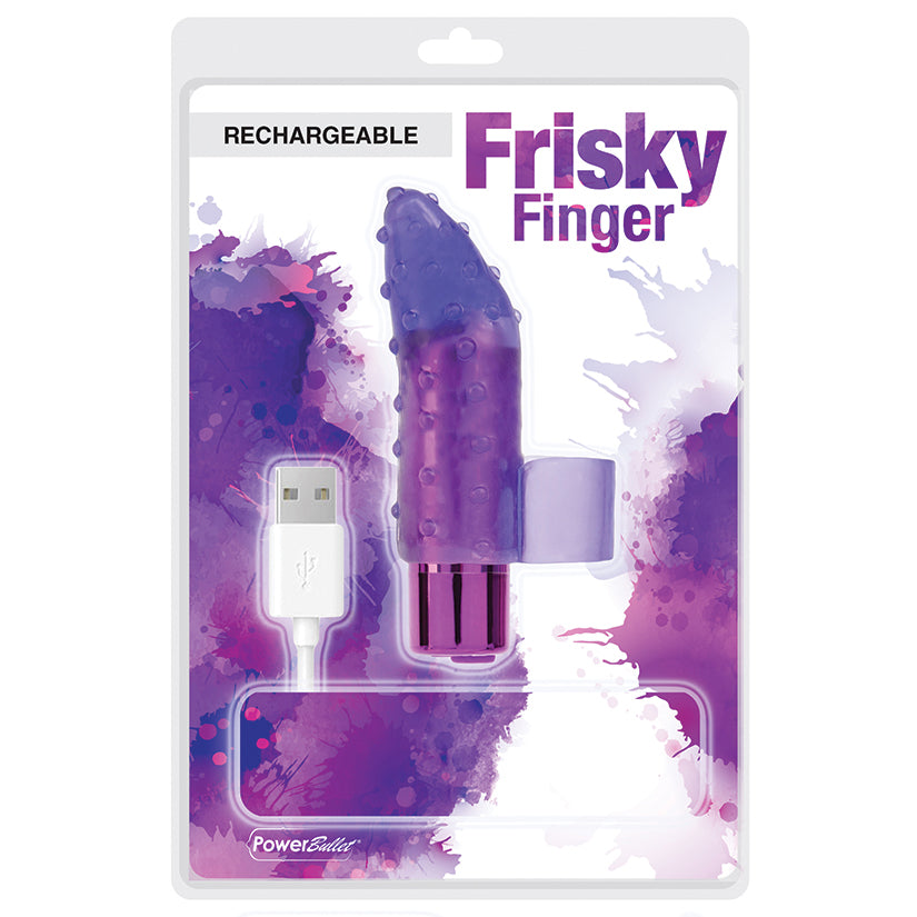 Powerbullet Frisky Fingers Rechargeable-Purple 2.5''