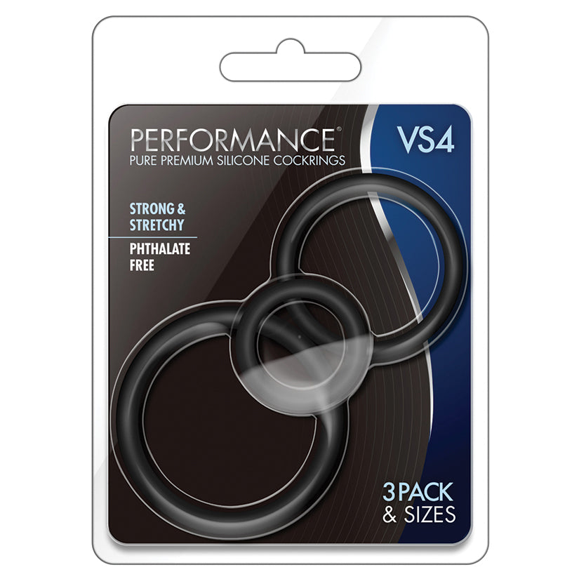 Performance Vs4 Pure Premium Cockring Set-Black