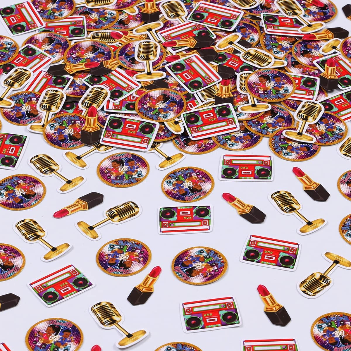 Beauty Or Beats Confetti - Beauty Or Beats Gender Reveal Decorations, 200Pcs Gender Reveal Confetti Table Decorations For 80S 90