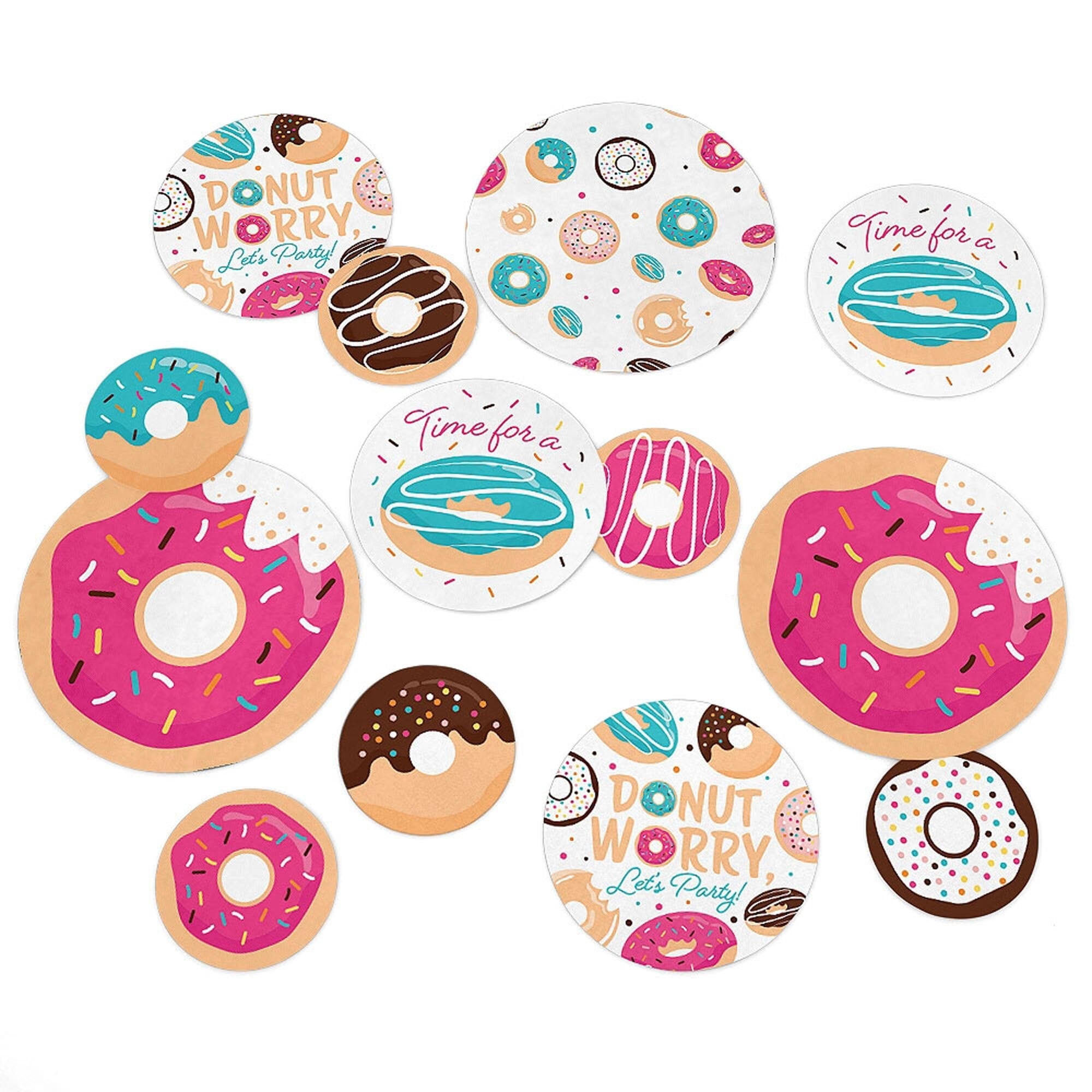 Big Dot Of Happiness Donut Worry, Let'S Party - Doughnut Party Giant Circle Confetti - Party Decorations - Large Confetti 27 Cou